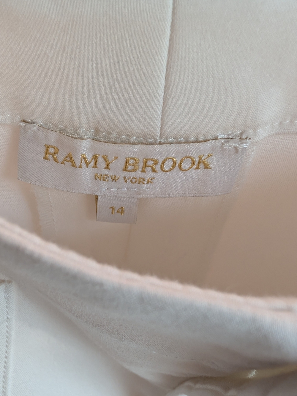 Ramy Brook White Wide-Leg Button-Front Chinos Size 14 - Picture 5 of 13